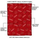wisconsin badgers solid classic red quilt blanket best selling