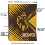 wyoming cowboys arrow layers brown quilt blanket best selling