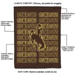 wyoming cowboys bold red brown quilt blanket best selling