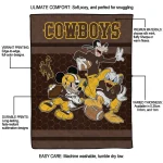 wyoming cowboys disney football brown quilt blanket best selling
