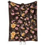 wyoming cowboys hibiscus foliage brown quilt blanket best selling