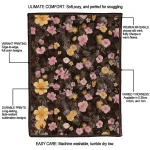 wyoming cowboys hibiscus foliage brown quilt blanket best selling