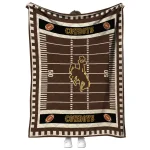 wyoming cowboys mickey player brown quilt blanket best selling