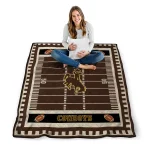 wyoming cowboys mickey player brown quilt blanket best selling
