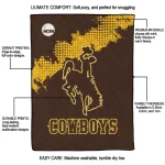 wyoming cowboys paint trail brown quilt blanket best selling