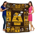 wyoming cowboys snoopy love brown quilt blanket best selling