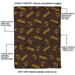 wyoming cowboys solid classic brown quilt blanket best selling
