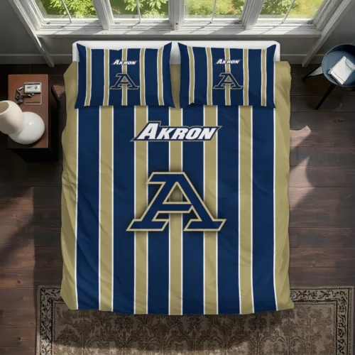 Akron Zips Stripe Style Bedding Set Best Selling