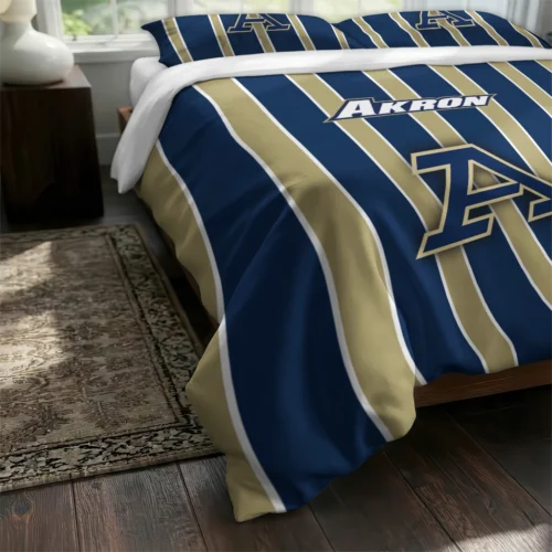 Akron Zips Stripe Style Bedding Set Fashion Forward