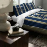 Akron Zips Stripe Style Bedding Set Best Selling
