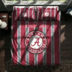 Alabama Crimson Tide Stripe Style Bedding Set Best Selling