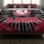 Alabama Crimson Tide Sunburst Splatter Bedding Set Best Selling
