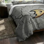 Anaheim Ducks Cracked Texture Bedding Set Best Selling