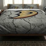 Anaheim Ducks Cracked Texture Bedding Set Best Selling