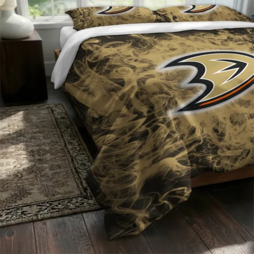 Anaheim Ducks Red Mist Bedding Set Fashion Forward