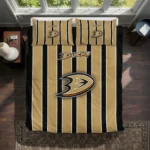 Anaheim Ducks Stripe Style Bedding Set Best Selling