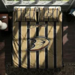 Anaheim Ducks Stripe Style Bedding Set Best Selling