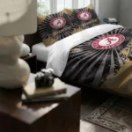 Anaheim Ducks Sunburst Splatter Bedding Set Best Selling