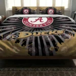 Anaheim Ducks Sunburst Splatter Bedding Set Best Selling