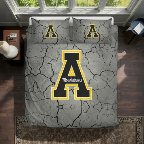 Appalachian State Mountaineers Cracked Texture Bedding Set Best Selling