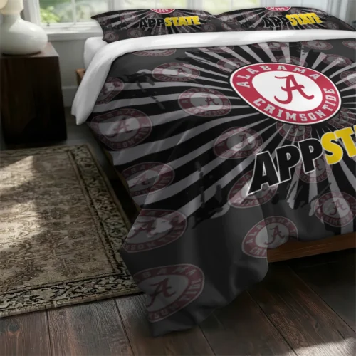 Appalachian State Mountaineers Sunburst Splatter Bedding Set Fashion Forward