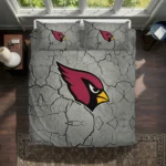 Arizona Cardinals Cracked Texture Bedding Set Best Selling
