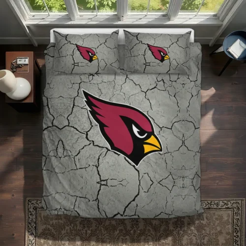 Arizona Cardinals Cracked Texture Bedding Set Best Selling