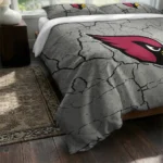Arizona Cardinals Cracked Texture Bedding Set Best Selling