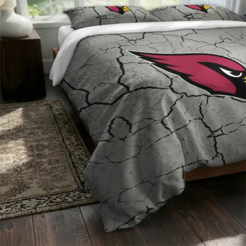 Arizona Cardinals Cracked Texture Bedding Set Fashion Forward