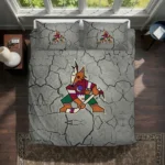 Arizona Coyotes Cracked Texture Bedding Set Best Selling