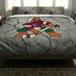 Arizona Coyotes Cracked Texture Bedding Set Best Selling