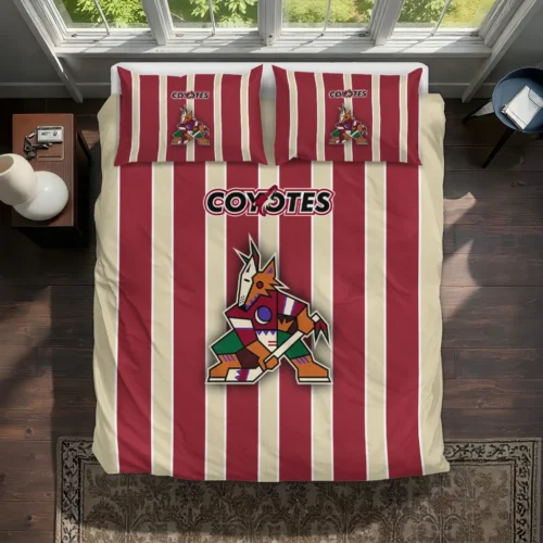 Arizona Coyotes Stripe Style Bedding Set Best Selling