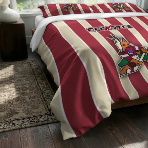 Arizona Coyotes Stripe Style Bedding Set Fashion Forward