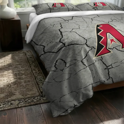 Arizona Diamondbacks Cracked Texture Bedding Set Fashion Forward