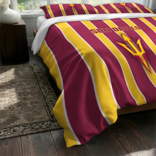 Arizona State Sun Devils Stripe Style Bedding Set Fashion Forward