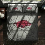 Arkansas Razorbacks Cracked Texture Bedding Set Best Selling