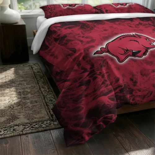 Arkansas Razorbacks Red Mist Bedding Set Fashion Forward