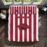 Arkansas Razorbacks Stripe Style Bedding Set Best Selling