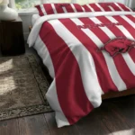 Arkansas Razorbacks Stripe Style Bedding Set Best Selling