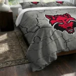 Arkansas State Red Wolves Cracked Texture Bedding Set Best Selling