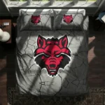 Arkansas State Red Wolves Cracked Texture Bedding Set Best Selling
