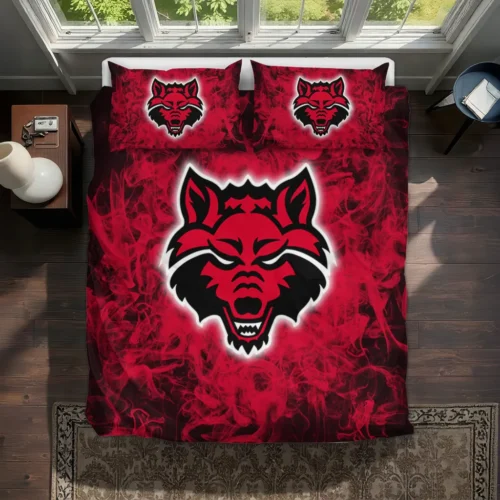 Arkansas State Red Wolves Red Mist Bedding Set Best Selling