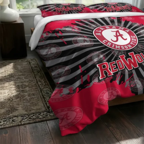 Arkansas State Red Wolves Sunburst Splatter Bedding Set Fashion Forward