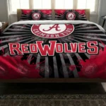 Arkansas State Red Wolves Sunburst Splatter Bedding Set Best Selling
