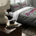 Atlanta Braves Cracked Texture Bedding Set Best Selling