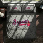 Atlanta Braves Cracked Texture Bedding Set Best Selling