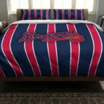 Atlanta Braves Stripe Style Bedding Set Best Selling