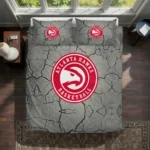 Atlanta Hawks Cracked Texture Bedding Set Best Selling