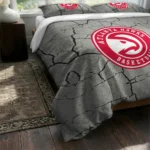 Atlanta Hawks Cracked Texture Bedding Set Best Selling