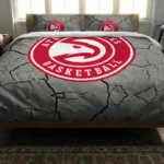 Atlanta Hawks Cracked Texture Bedding Set Best Selling